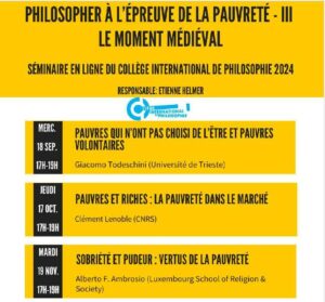Séminaire en ligne du Collège International de Philosophie 2024